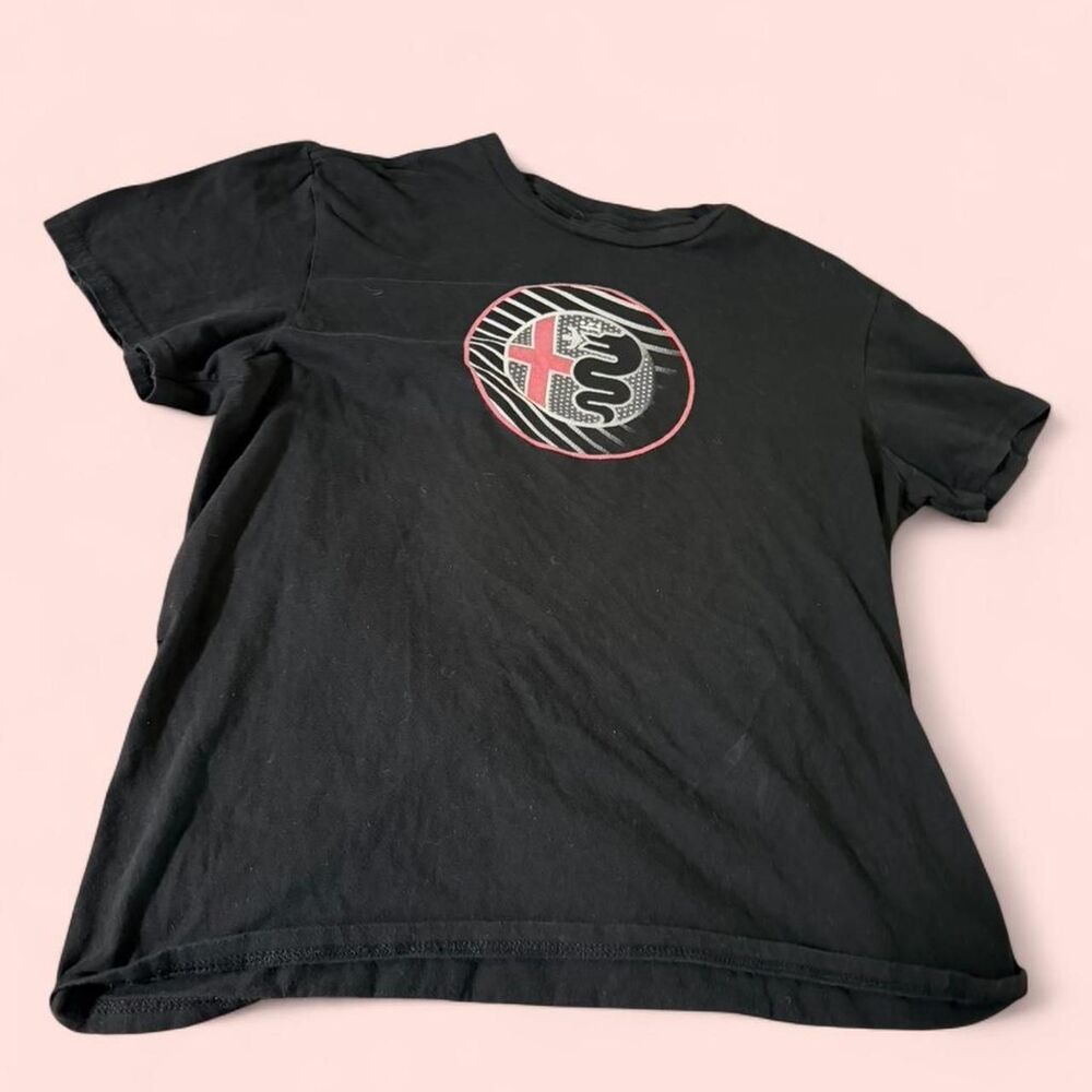 Alfani Men's Black and Red T-shirt